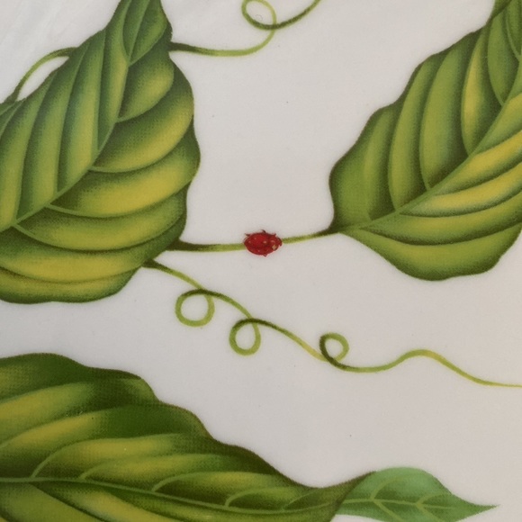 EUC I. Godinger & Co. Jardin 15” Large “Sandwich" Tray leaf bee gold trim - Picture 5 of 10